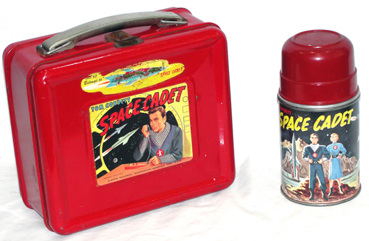 Tom Corbett Space Cadet lunchbox with Thermos. John W. Coker Auctions image.