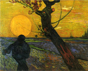 Van Gogh's 'Sower with Setting Sun,' which he painted in 1888, two years before his death. Image courtesy of Wikipaintings.org.