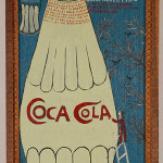 Howard Finster, tractor enamel on board, titled ‘Coca-Cola, #1113.’ Image courtesy of Slotin Folk Art.