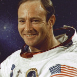 NASA photograph of Edgar Mitchell, Apollo 14 lunar module pilot. Image courtesy of Wikimedia Commons.