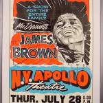 James Bown signed this poster from a performance at the Apollo Theatre. Image courtesy of LiveAuctioneers Archive and Kaminski Auctions.