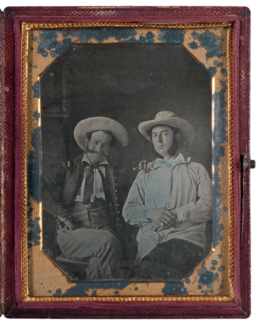 Mexican War daguerreotype of identified officers from the 5th U.S. Infantry. Estimate: $10,000-$15,000. Image courtesy of Cowan's Auctions Inc.   