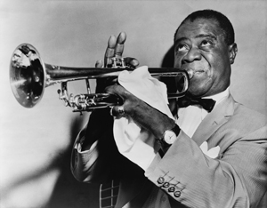 Jazz legend Louis Armstrong. Image courtesy of Wikimedia Commons.