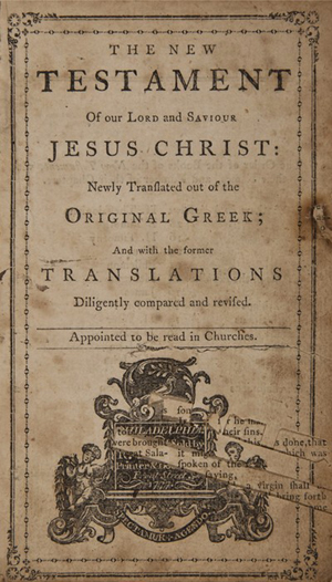 Bloomsbury to sell early American New Testament, Nov. 29