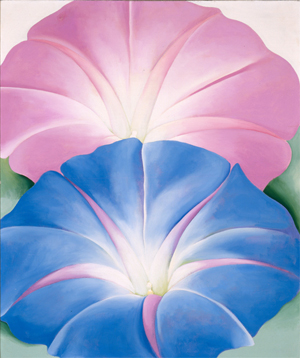 'Blue Morning-Glories, New Mexico,' 1935, oil on canvas, 36 x 30. Private collection, Florida. © Georgia O’Keeffe Museum.