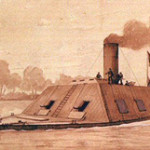 CSS Arkansas in a 1904 sepia wash drawing by R.G. Skerrett. From the U.S. Naval Historical Center courtesy of the Navy Art Collection. Image courtesy of Wikimedia Commons.