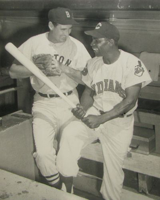 Ted Williams and Minnie Minoso are pictured at the 1959 All-Star Game at Forbes Field in Pittsburgh. Image courtesy of LiveAuctioneers.com Archive and Concept Art Gallery.