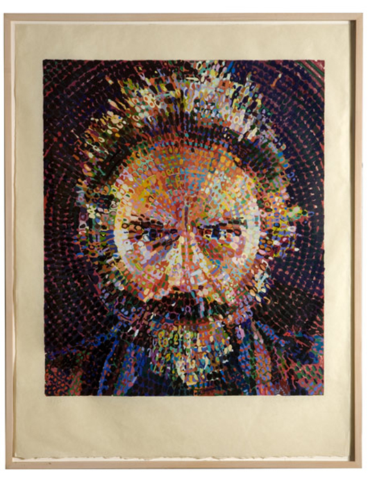 Chuck Close, 'Lucas,' $27,280. Image courtesy of Rago Arts and Auction Center.