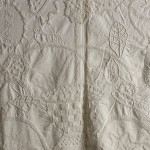 Closeup of stitchery on a Shenandoah Valley, Va., white-work quilt. Image courtesy of Virginia Quilt Museum and Beverley and Jeffrey S. Evans.