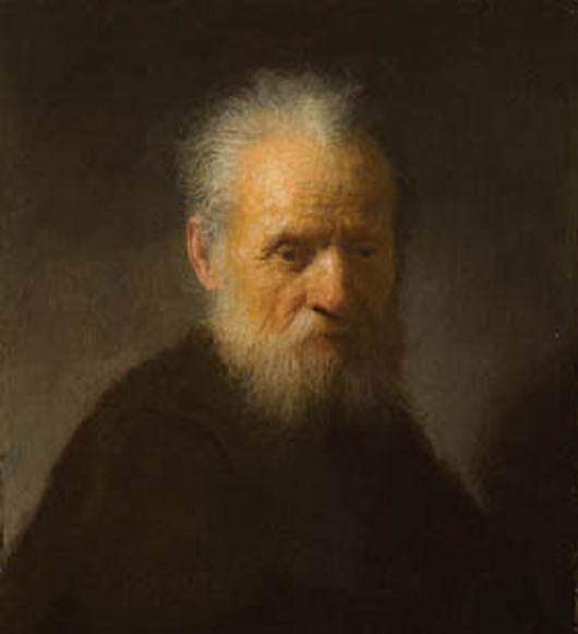 Rembrandt van Rijn (Dutch, 1606-1669), Bearded Old Man, from private collection. Photo by Rene Gerritsen, courtesy of Rembrandthuis.