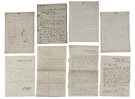 Civil War and personal archive of Maj. Gen. Godfrey Weitzel realized $38,775. Image courtesy of Cowan's Auctions Inc.