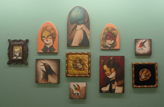 A selection of Miss Van’s paintings. Painting by Miss Van, photography courtesy of Inoperable Gallery.
