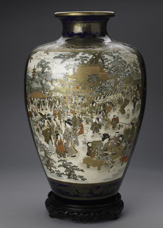 Japanese Satsuma type palace vase. Realized: $7,440. Image courtesy of Rago Arts and Auction Center.