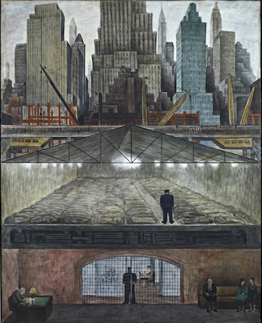 Diego Rivera’s ‘Frozen Assets’ details stratification of society in New York City during the 1930s. Photo courtesy of the Museum of Modern Art.