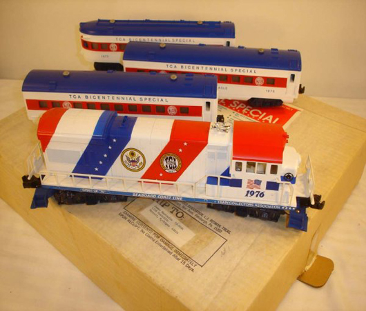  The late governor's trains includes a Lionel Bicentennial set. Image courtesy of LiveAuctioneers.com Archive and AmbroseBauer Trains LLC.