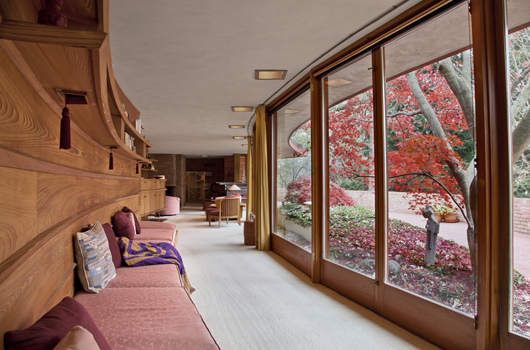 The Kenneth Laurent House designed by Frank Lloyd Wright. Image courtesy of Wright, Chicago.