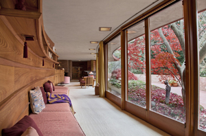 The Kenneth Laurent House designed by Frank Lloyd Wright. Image courtesy of Wright, Chicago.