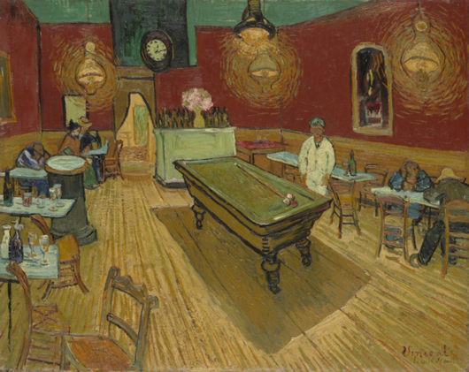  Among the 185,000 artworks, antiquities and other objects in the Yale University Art Gallery's collection is Vincent van Gogh's Le Cafe de Nuit (The Night Cafe). The 1888 painting came to Yale through a bequest from Stephen Carlton Clark, B.A.,1903.