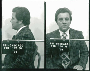 An FBI mugshot of Chicago Outfit mobster Anthony 'the Ant' Spilotro, who In 1971, succeeded Marshall Caifano as the mob's representative in Las Vegas. He was murdered in 1986. Image courtesy of Wikimedia Commons.