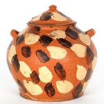 This earthenware sugar bowl is a rare Alamance County, N.C., piece, originally bought by Titus Geesey from Joe Kindig Jr. in 1930. Estimate: $10,000-$20,000. Image courtesy of Pook & Pook Inc.