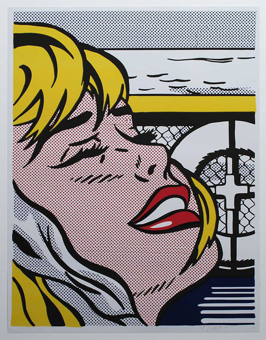 Roy Lichtenstein (American. 1923-1997). Image courtesy of Auction Gallery of the Palm Beaches Inc.