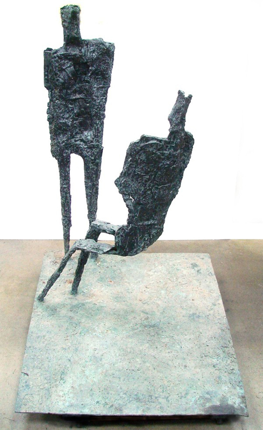 Alfio Castelli (Italian, b. 1917-), ‘Colloquio,’ cast bronze sculpture, 1962, 60 x 40 x 48 inches. Provenance: David E. Bright collection. Est. $20,000-$40,000. Clark’s Fine Art image.