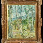 Sigmund Menkes (1896- 1986),  ’Figures in a Forest,’  oil on canvas, signed lower right, 24 inches high x 20 inches wide. Estimate $15,000-$20,000. Image courtesy of Gray’s Auctioneers.