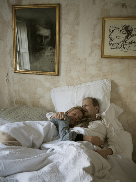 Lucian Freud and Kate Moss in Bed, 2010, 21 ¾ x 29 ¼ inches. Signed and numbered in an edition of 36.