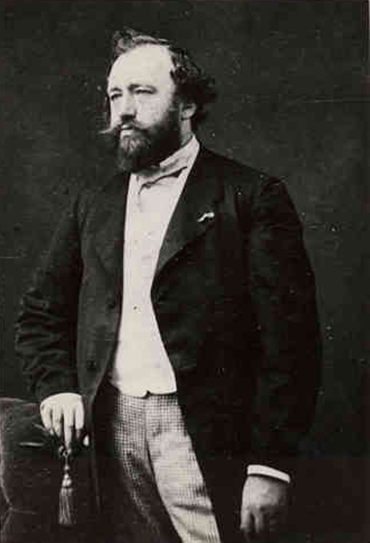 Adolphe Sax (1814-1894), inventor of the saxophone. Several of his early instruments are included in the University of Michigan's collection. Image courtesy of Wikimedia Commons.