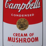 Serigraph of Andy Warhol's (American, 1928-1987) Campbell's Cream of Mushroom Soup can, Sunday B Mornings edition. To be auctioned by Artistic Findings on Jan. 26 with an estimate of $2,800-$3,500. Image courtesy of LiveAuctioneers.com and Artistic Findings.