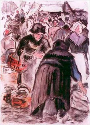 Camille Pissarro (French, 1830-1903), Le Marche aux Poissons.