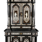 This Renaissance Revival cabinet, made in the mid-19th century, couldn't be made today because of laws protecting endangered species. And most homes are not built with high enough ceilings for a cabinet that's more than 9 feet tall. This walnut, ebony and ivory cabinet sold for $7,200 at a Neal Auction Co. sale in New Orleans.