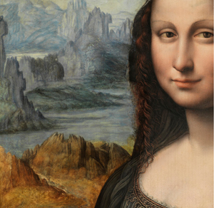 Detail of newly conserved copy of the Mona Lisa. Photo: Museo Nacional del Prado.