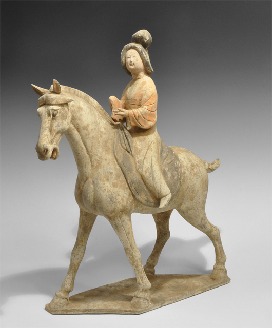 Chinese lady rider and horse. Image courtesy TimeLine Auctions.