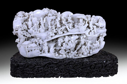 This year is shaping up to be another blockbuster for Asian art. This magnificent Chinese carved white jade openwork group is expected to make $150,000-$250,000 in Artingstall & Hind's Feb. 26 auction. Image courtesy of LiveAuctioneers.com and Artingstall & Hind.