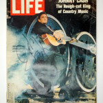 Johnny Cash is pictured on the cover of the Nov. 21, 1969 issue of 'Life' magazine. This autographed copy recently sold at auction for $125. Image courtesy of LiveAuctioneers.com Archive and Tory Hill Auctions.
