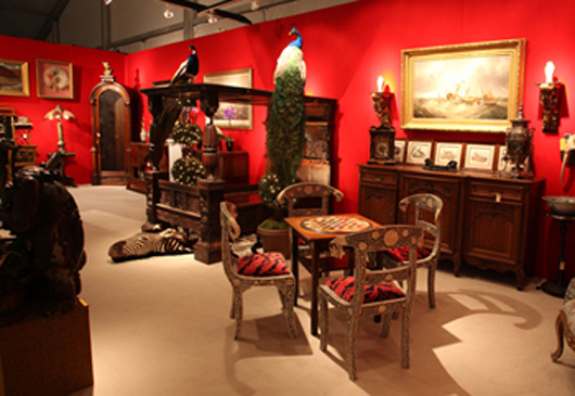 View of Antediluvian's room setting. Image courtesy of Naples Art, Antique & Jewelry Show.