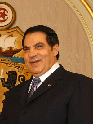 Former Tunisian ruler Zine El Abidine Ben Ali. This file is licensed under the Creative Commons Attribution 2.0 Generic license.
