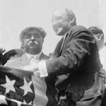 Arizona's first governor, George W.P. Hunt (left) helps launch the battleship USS Arizona in 1915. Image courtesy Wikipedia Commons.
