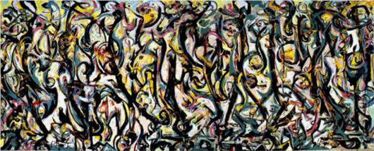 Jackson Pollock's 'Mural,' 1943. Image courtesy Wikipaintings.org.