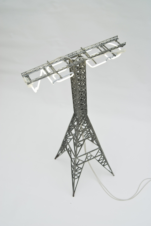 Jonathan Wright, No Head for Heights, 2012, one of 19 pylons in the series. Image courtesy of the artist.