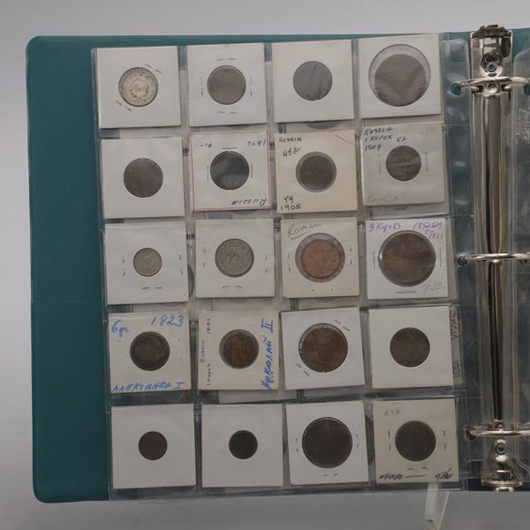 Collection of Russian coins, 1758-1929. Estimate: $1,200-$1,500. Image courtesy Michaan's Auctions.