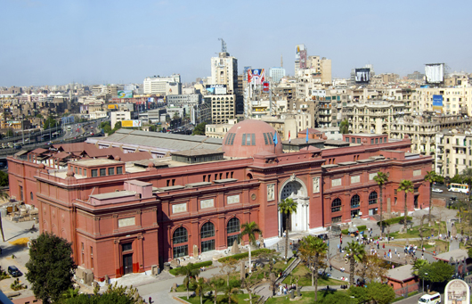 The Egyptian Museum in Cairo, which was looted during rioting last spring. This file is licensed under the Creative Commons Attribution 3.0 Unported license. 