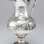 New York silversmith William Adams created this coin silver pitcher for the Kentucky State Agricultural Society in 1859. It sold at Cowan's for $41,125. Image courtesy Cowan's Auctions Inc.