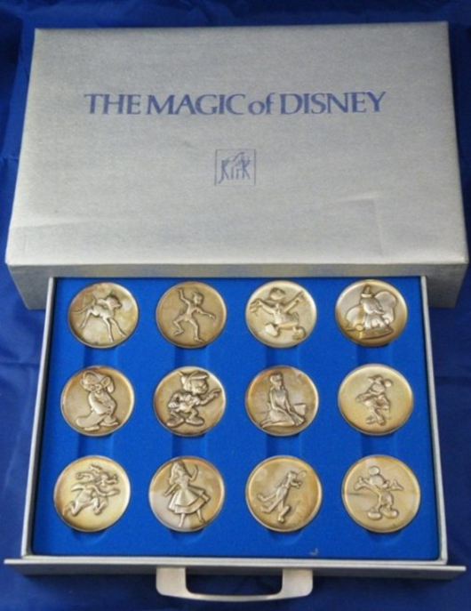 Disney silver collection. Image courtesy Blue Moon Coins Inc.