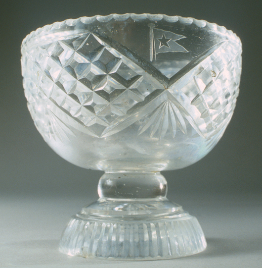 The cut design of this crystal dish indicates that it was probably used in first class.  Image courtesy RMS Titanic, Inc., a subsidiary of Premier Exhibitions, Inc.