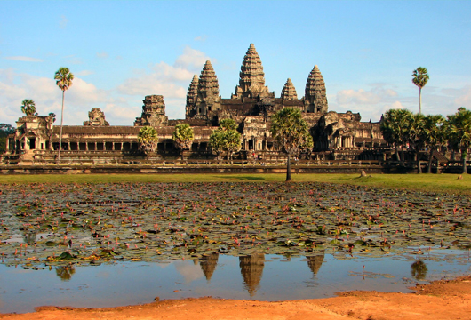 The Angkor Wat temple complex in Cambodia was built by King Suryavarman II in the early 12th century. Photo by Bjørn Christian Tørrissen. This file is licensed under the Creative Commons  Attribution-Share Alike 3.0 Unported license. 
