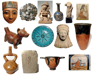 A selection of Old World artifacts from Ancient Resource's March 10 auction. Image courtesy of Ancient Resource.