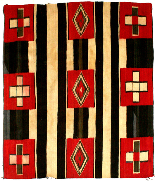 Navajo Third Phase chief's blanket. Estimate: $4,000-$6,000. Image courtesy Gray’s Auctioneers.