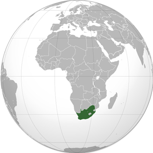 South Africa, a land of great natural and monetary wealth, shown in green on this map of the African continent. Image by Keepscases, licensed under the Creative Commons Attribution-Share Alike 3.0 Unported license.